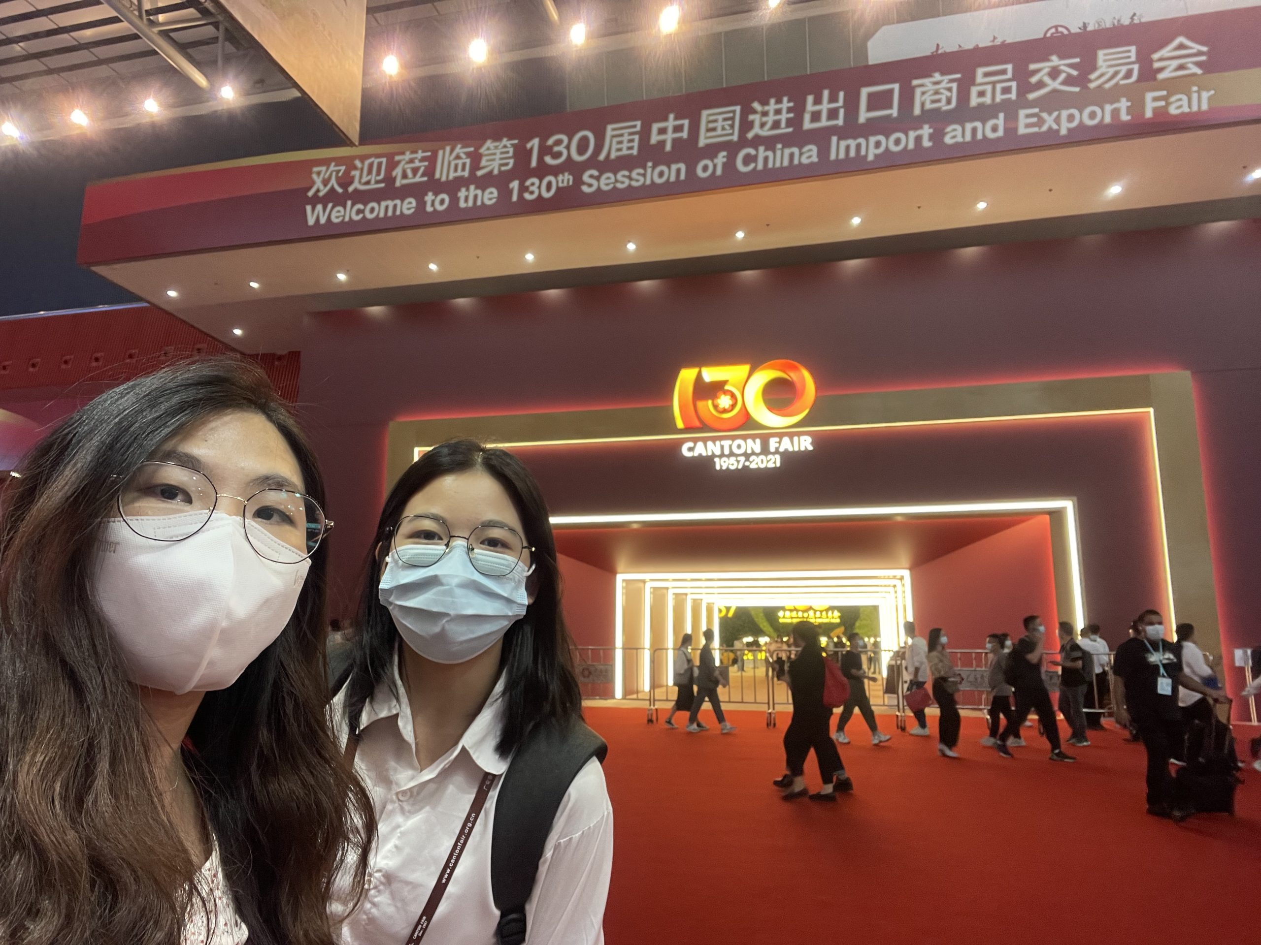 Ms. Winnie Wen and Ms. Ruby Lu at The 130th Canton Fair