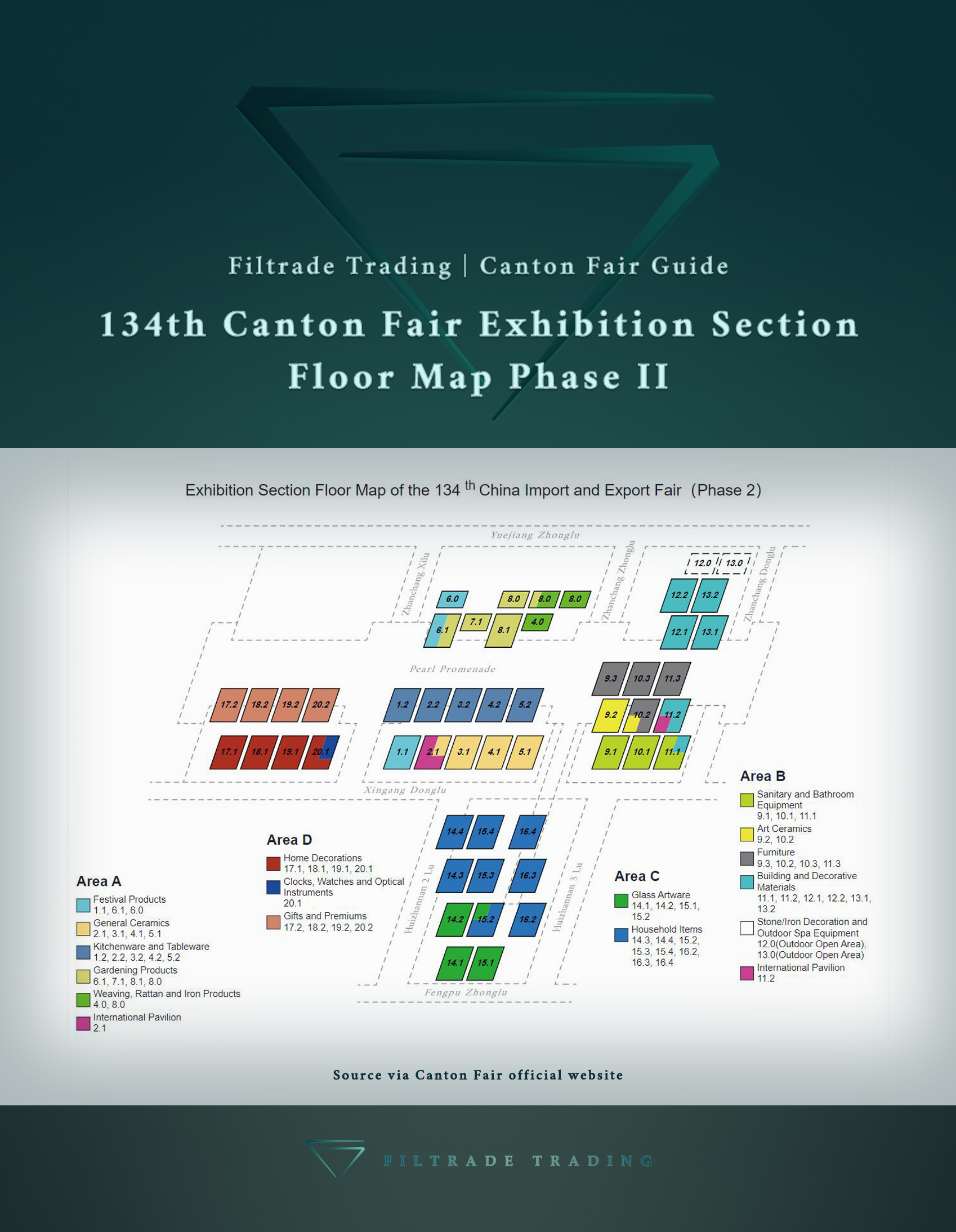 [Chart @ Filtrade Trading] The 134th Canton Fair Exhibition Section Floor Map Phase II